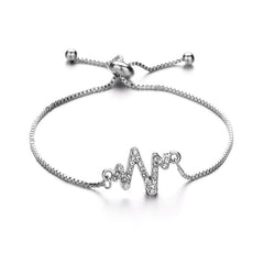 MissCyCy Luxurious Crystal Bracelet Silver Color Adjustable Infinity Charm Bracelets for Women Fashion Jewelry 2018 New