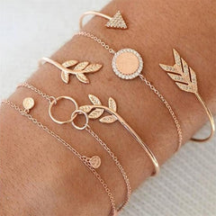 30 Style Boho Bangle Elephant Heart Shell Star Moon Bow Map Crystal Bead Bracelet Women Charm Party Wedding Jewelry Accessories