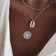 26 Styles Boho Shell Pendant Necklace for Women Long Chain Round Charm Statement Choker 2019 Collares Necklace Wedding Jewelry