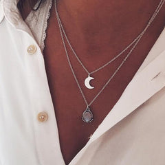 26 Styles Boho Shell Pendant Necklace for Women Long Chain Round Charm Statement Choker 2019 Collares Necklace Wedding Jewelry