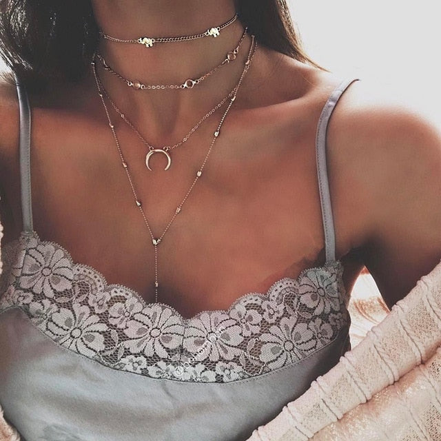 26 Styles Boho Shell Pendant Necklace for Women Long Chain Round Charm Statement Choker 2019 Collares Necklace Wedding Jewelry