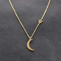 Star Necklace Women Choker Kolye Gold Silvery Moon Necklaces Boho Pendants Collier Femme Chain Collar collares de moda 2019 G2