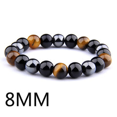 Natural Black Obsidian Hematite Tiger Eye Beads Bracelets Men for Magnetic Health Protection Women Jewelry Pulsera Hombre