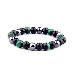 Natural Black Obsidian Hematite Tiger Eye Beads Bracelets Men for Magnetic Health Protection Women Jewelry Pulsera Hombre