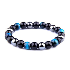 Natural Black Obsidian Hematite Tiger Eye Beads Bracelets Men for Magnetic Health Protection Women Jewelry Pulsera Hombre