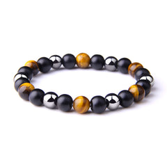 Natural Black Obsidian Hematite Tiger Eye Beads Bracelets Men for Magnetic Health Protection Women Jewelry Pulsera Hombre