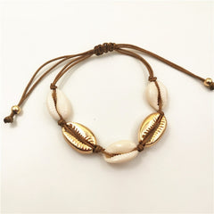 Gold Color Cowrie Shell Bracelets for Women Delicate Rope Chain Bracelet Beads Charm Bracelet Bohemian Beach Jewelry