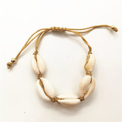 Gold Color Cowrie Shell Bracelets for Women Delicate Rope Chain Bracelet Beads Charm Bracelet Bohemian Beach Jewelry