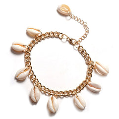 Gold Color Cowrie Shell Bracelets for Women Delicate Rope Chain Bracelet Beads Charm Bracelet Bohemian Beach Jewelry