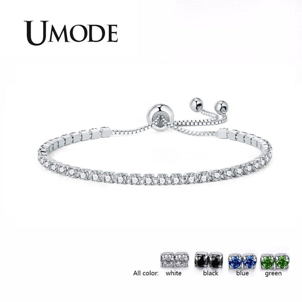 UMODE 4 Colors Fashion Cubic Zirconia Tennis Bracelet & Bangles For Women Gifts New Luxury  Armbanden Voor Vrouwen Bijoux UB0124